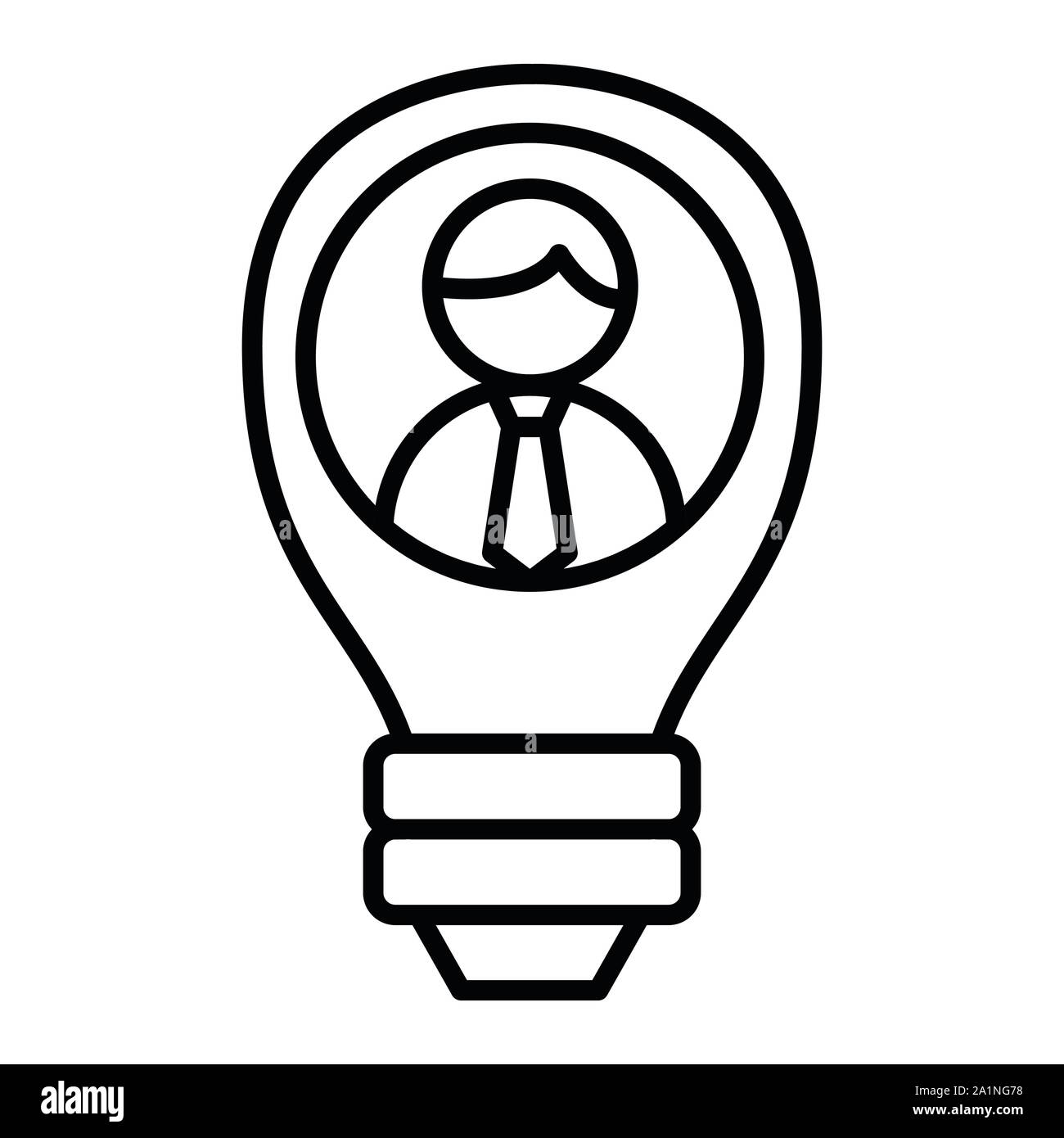 Idea Icon, Vector Illustration, Business Outline Stock Vector Image ...