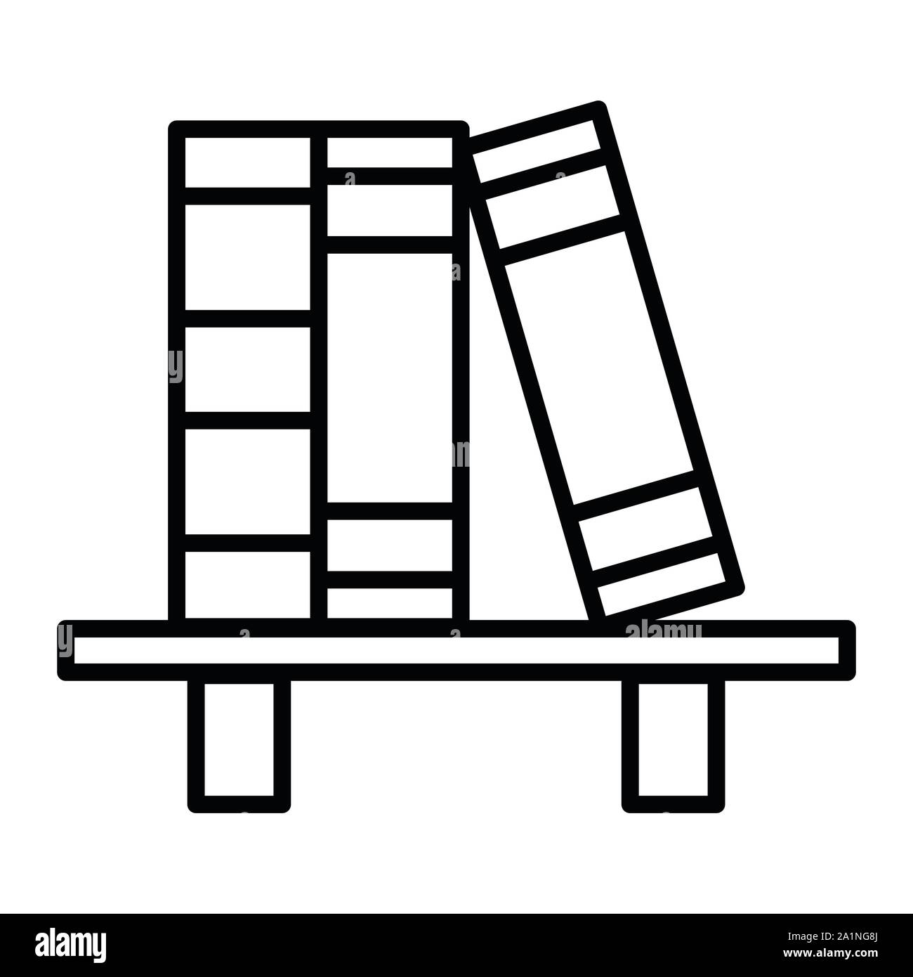 Books Icon, Vector Illustration, Business Outline Stock Vector