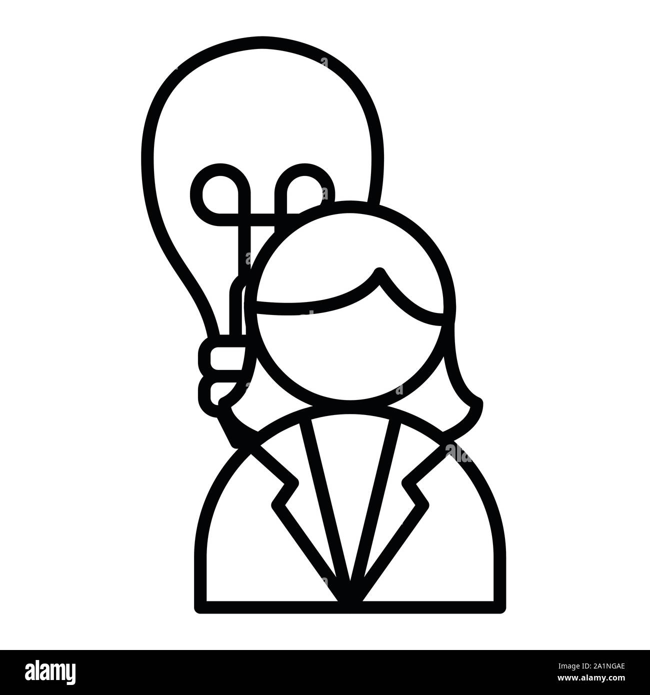 Idea Icon, Vector Illustration, Business Outline Stock Vector Image ...