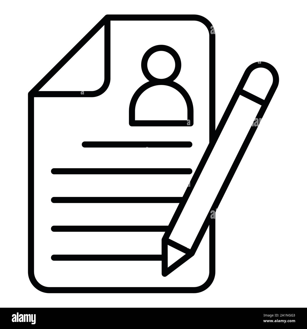 CV Icon, Vector Illustration, Business Outline Stock Vector Image & Art ...