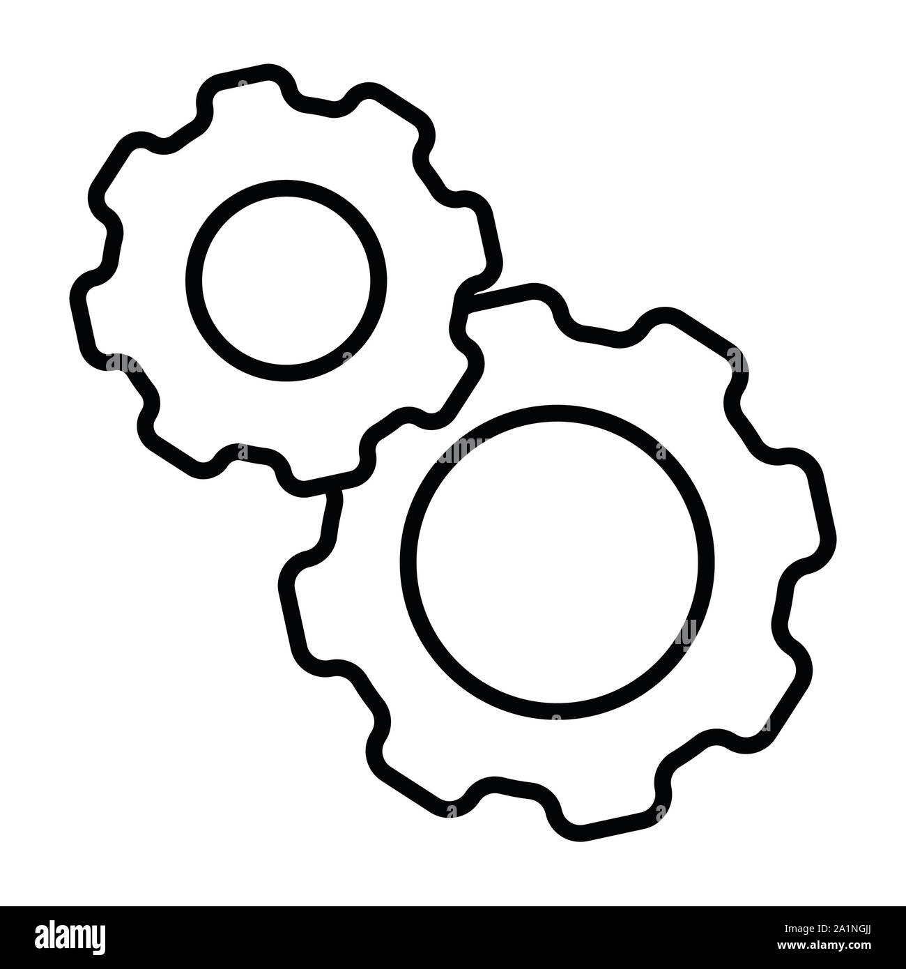 Gear Icon, Vector Illustration, Business Outline Stock Vector Image ...