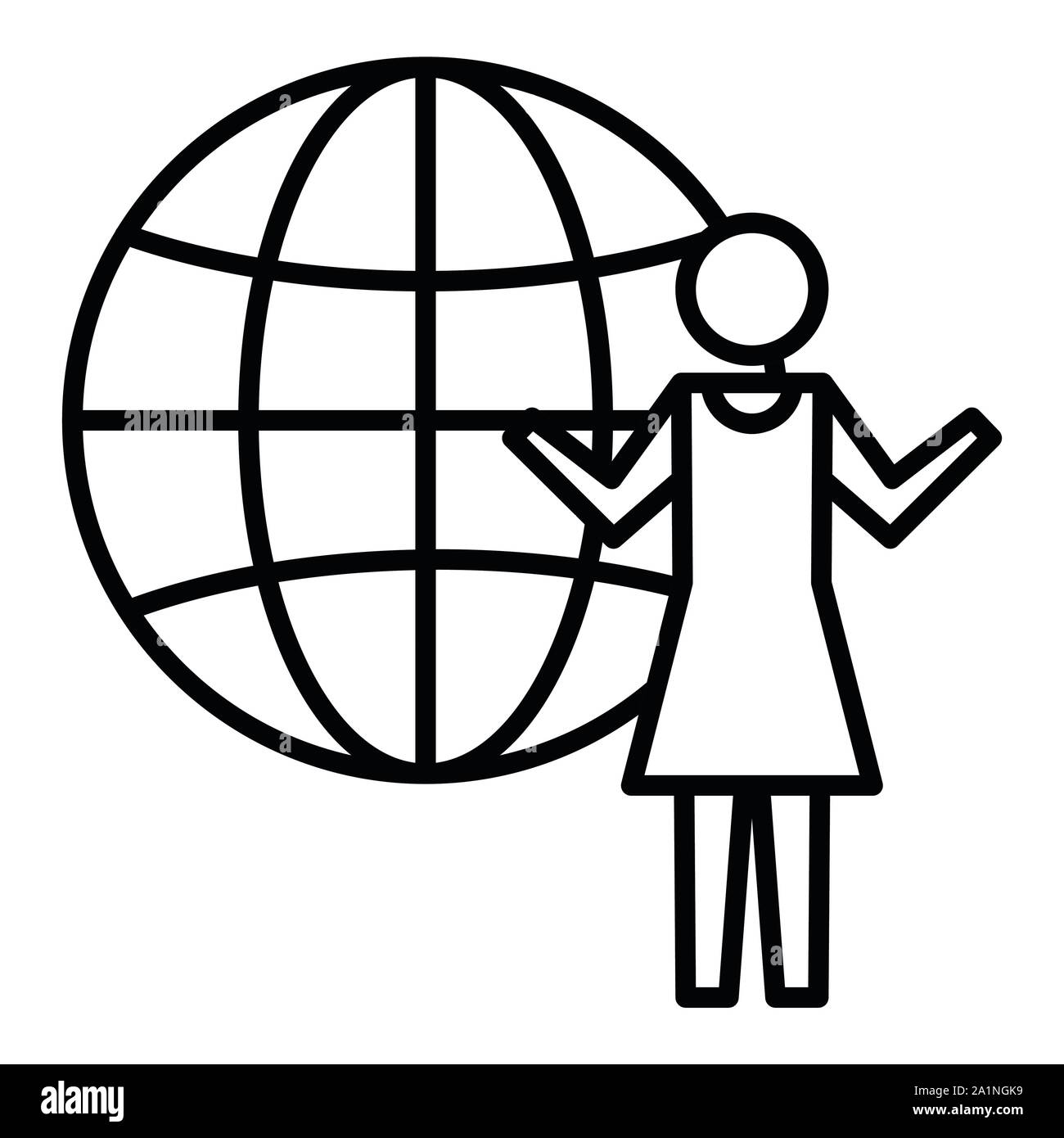 Internet Icon, Vector Illustration, Business Outline Stock Vector