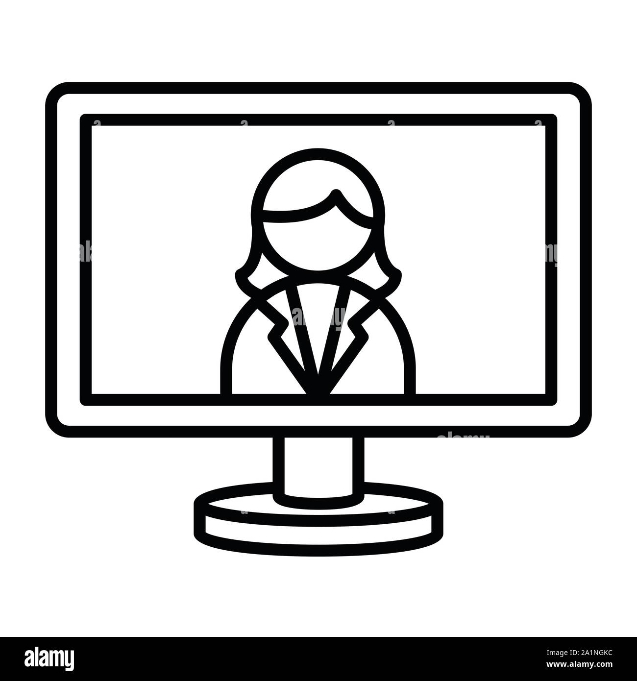 Account Icon, Vector Illustration, Business Outline Stock Vector