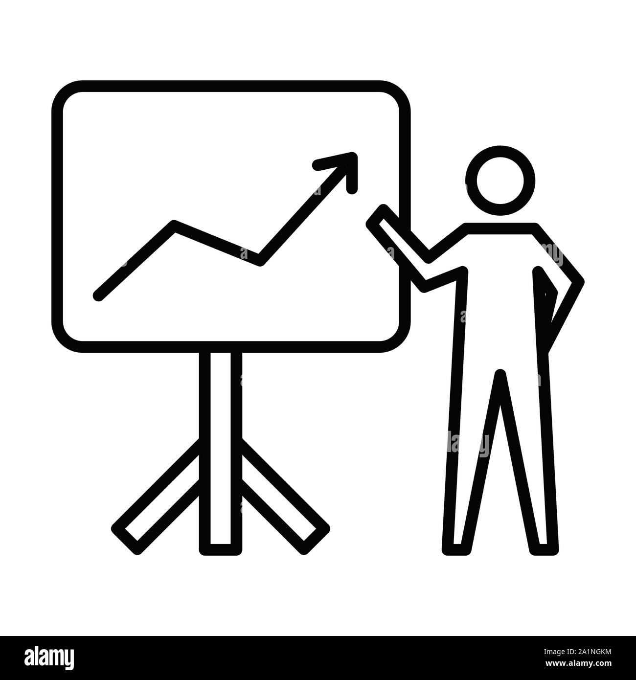 Chart Icon, Vector Illustration, Business Outline Stock Vector Image ...