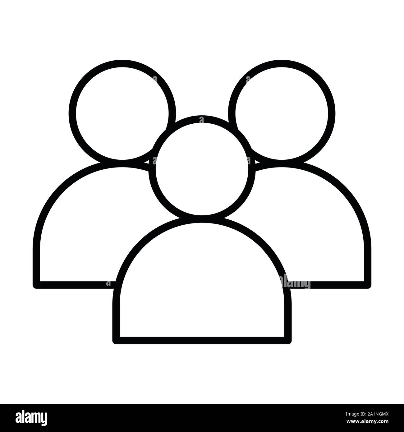 Group Icon, Vector Illustration, Business Outline Stock Vector Image