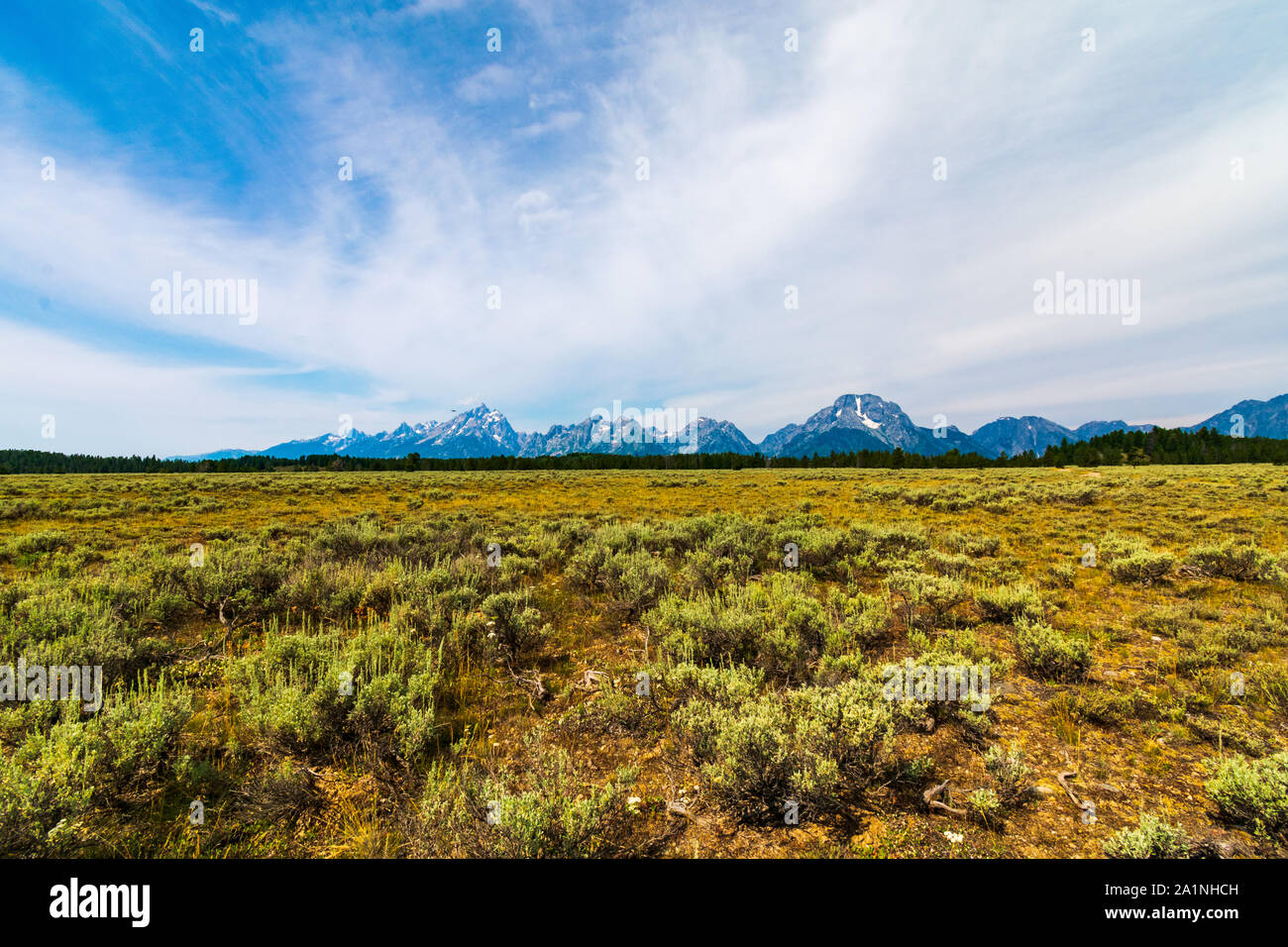 Teton Range, Grand Teton National Park Stock Photo
