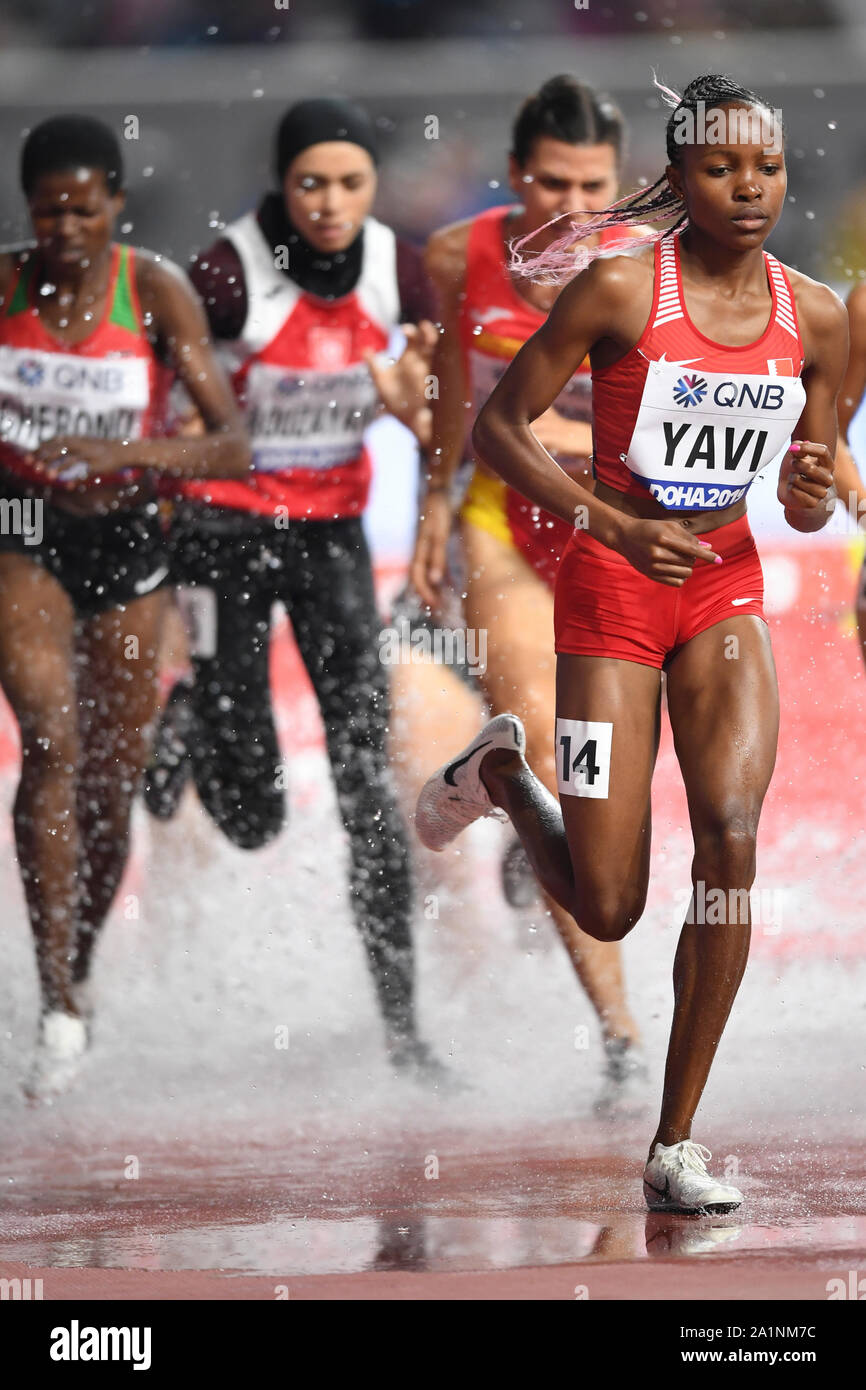 Bahrain's Yavi wins women's 3,000 steeplechase with last-lap surge