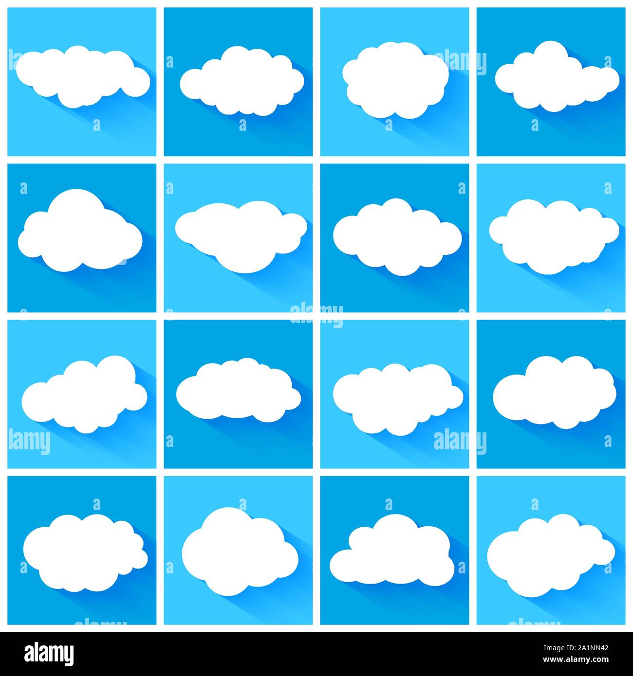 White clouds set vector Stock Vector Image & Art - Alamy