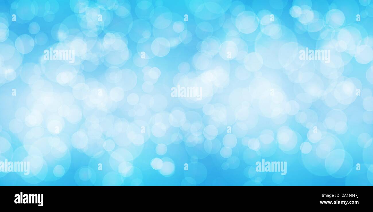 Abstract blue background with bokeh. Vector illustration Stock Vector