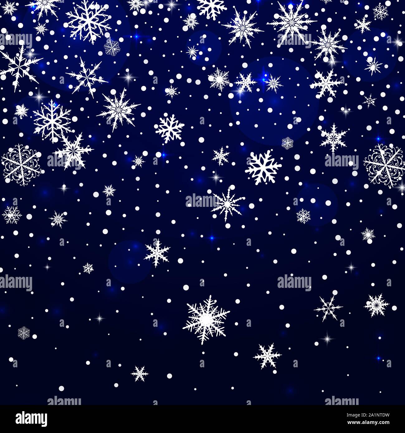 Abstract winter background with snowflakes vector Stock Vector