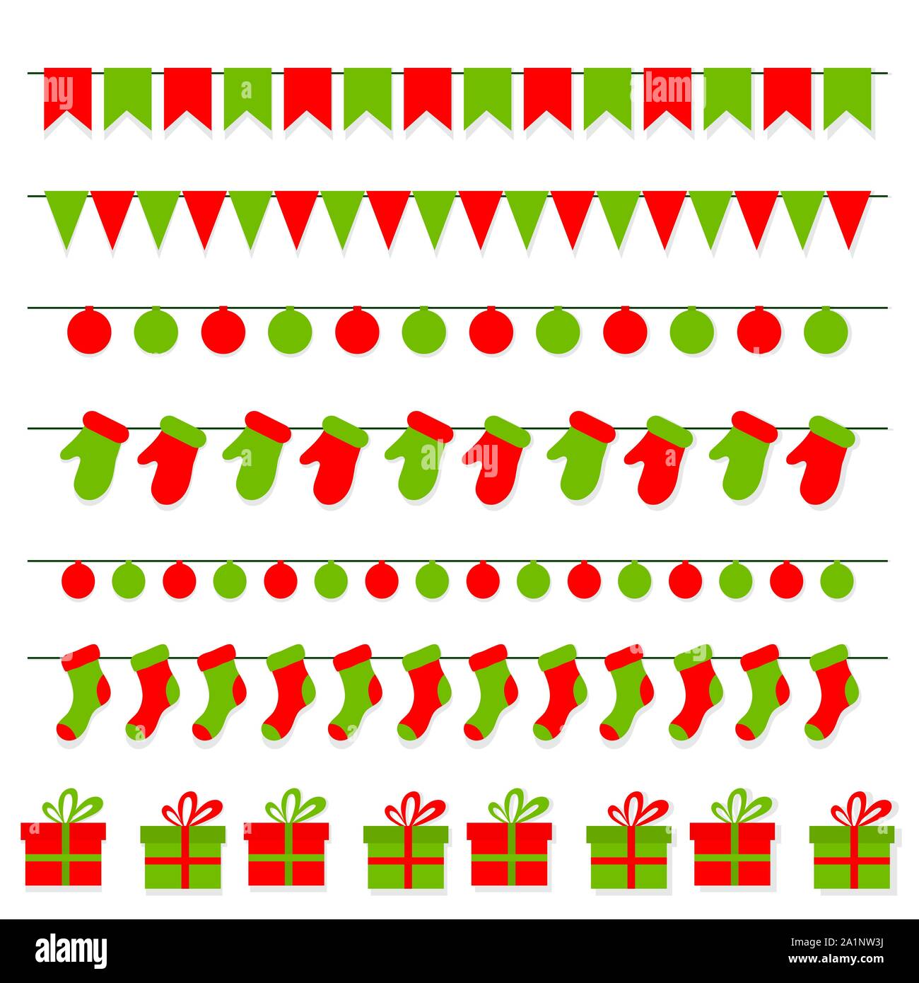 Vector christmas elements set Stock Vector Image & Art - Alamy