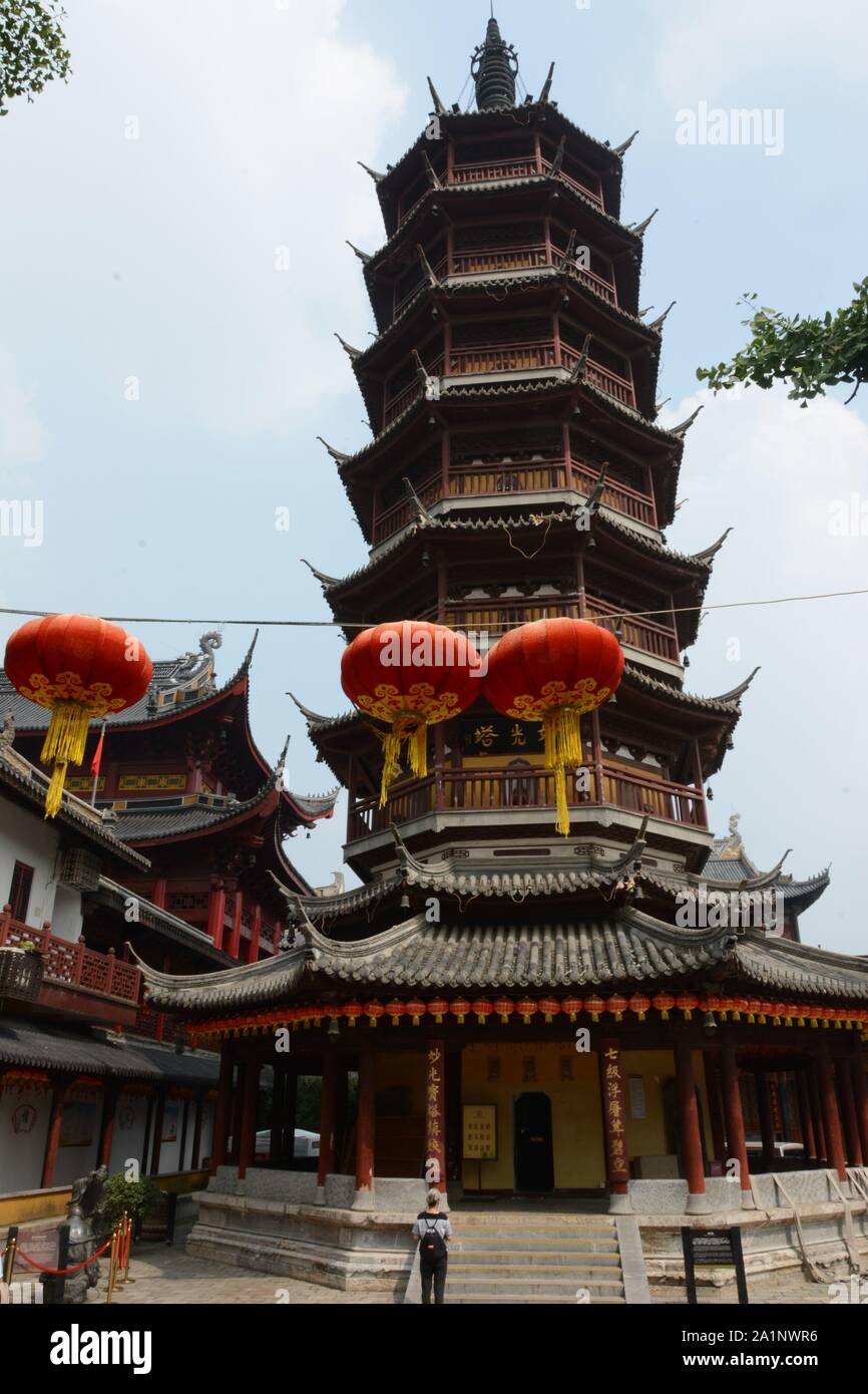 Exploring Nanchang Temple in Wuxi Stock Photo