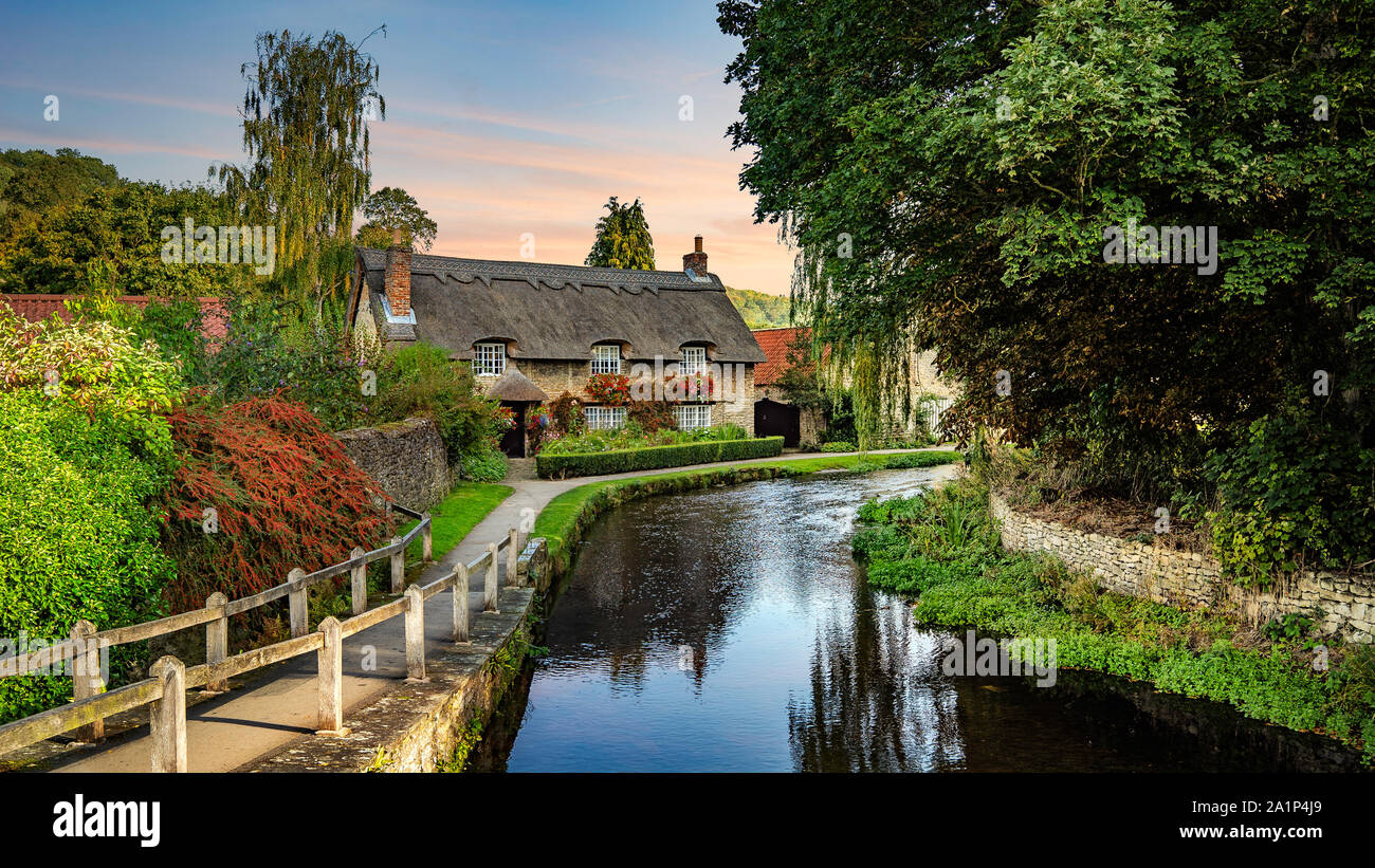Thatched Cottage, Thornton le Dale, Nr Pickering, North Yorkshire, United Kingdom Stock Photo