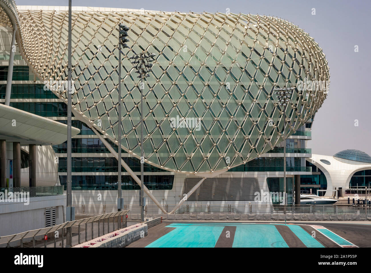 Yas Hotel and Marina, Abu Dhabi, United Arab Emirates Stock Photo