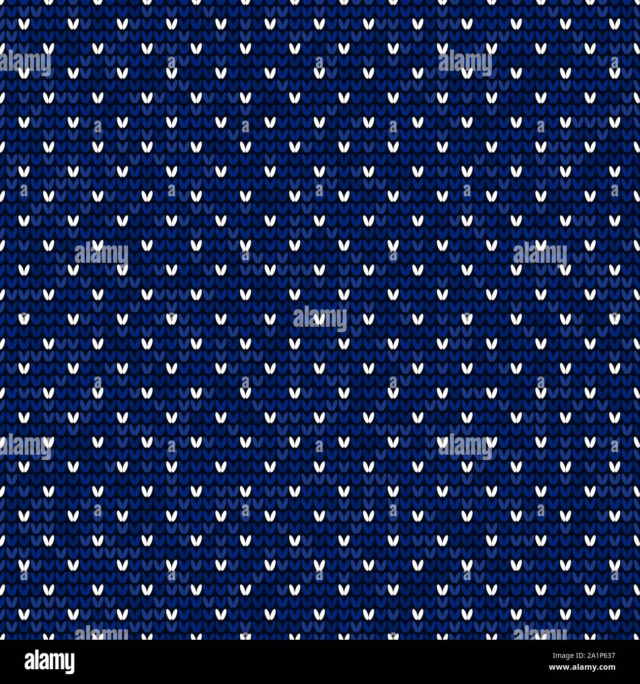 Blue and white knitting seamless pattern background vector Stock Vector ...