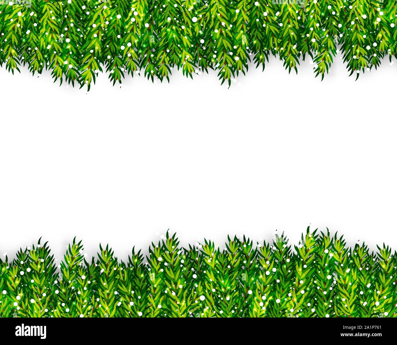Christmas tree branches frame vector Stock Vector Image & Art - Alamy