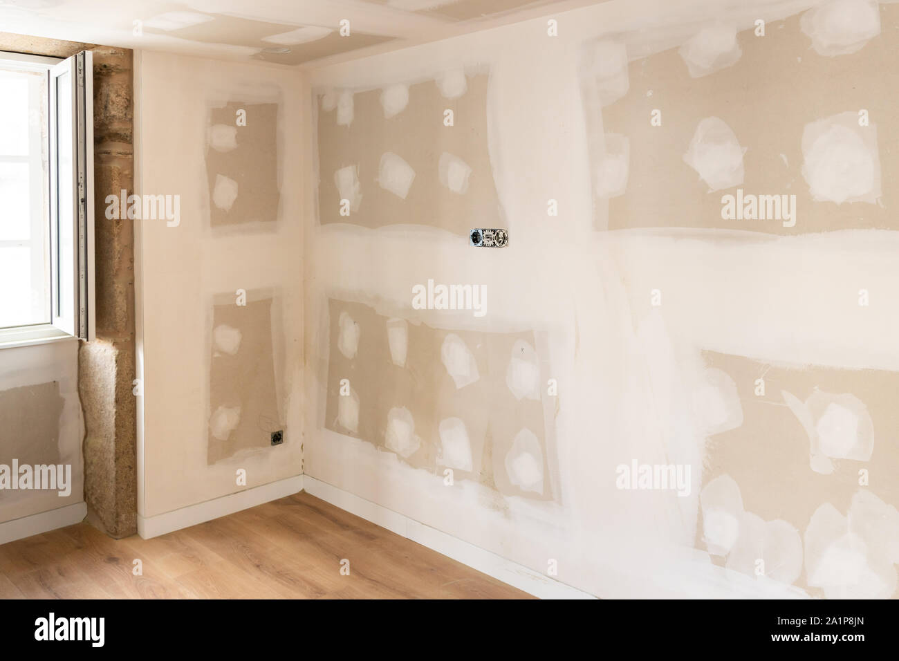 Renovation Of An Old House With Plaster Board Unfinished