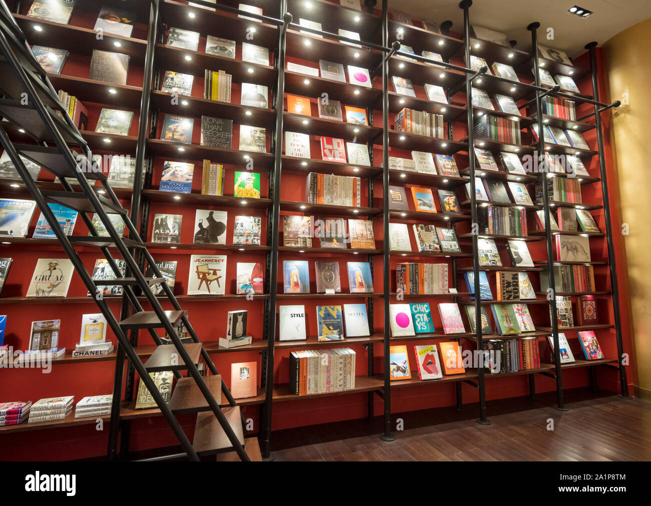 shelves with books, Assouline Dubai Mall, United Arab