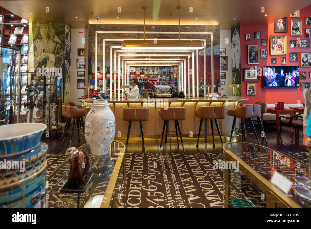 bar, Assouline Dubai Mall, United Arab Emirates Stock Photo