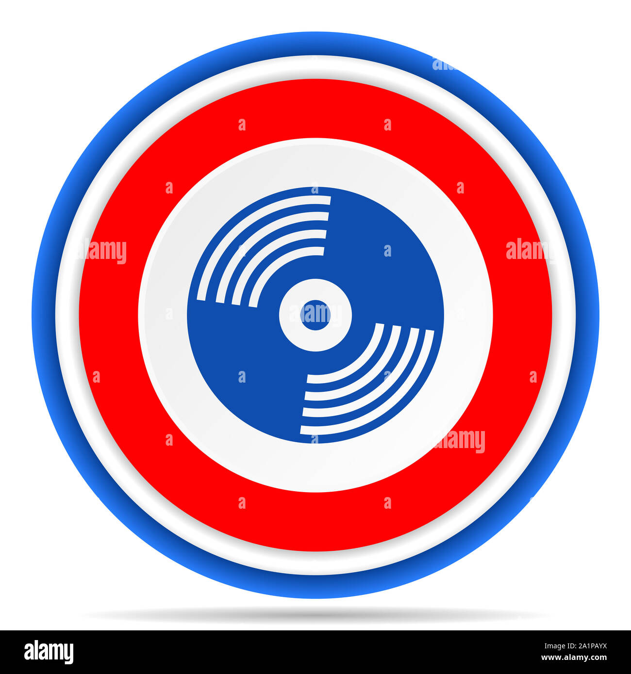 Blue vinyl player disk icon hi-res stock photography and images - Alamy