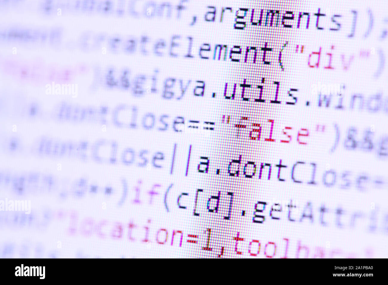 Close up of HTML codes on LED screen Stock Photo - Alamy