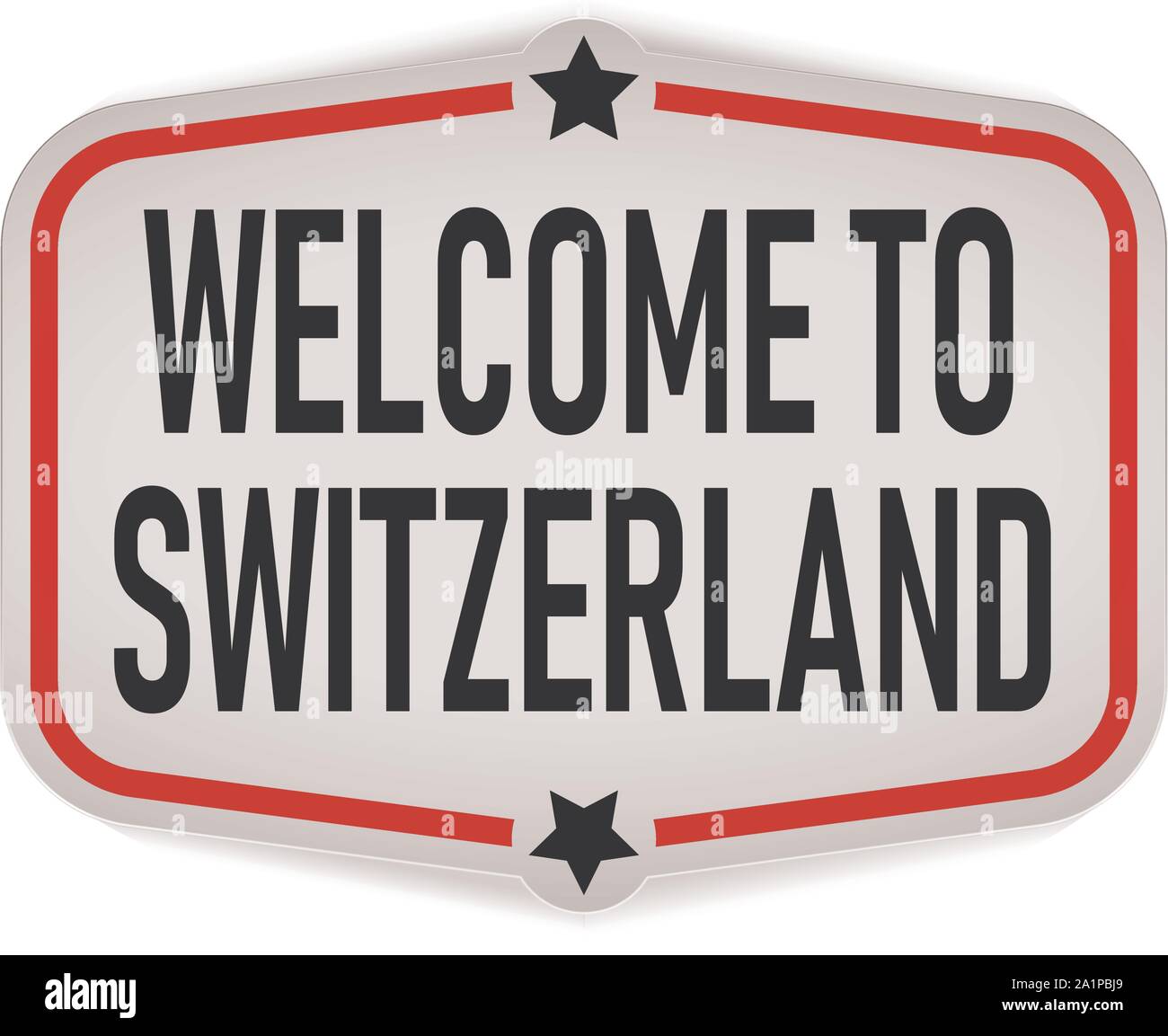 Welcome To Switzerland Name Country Word Text Card Banner Script