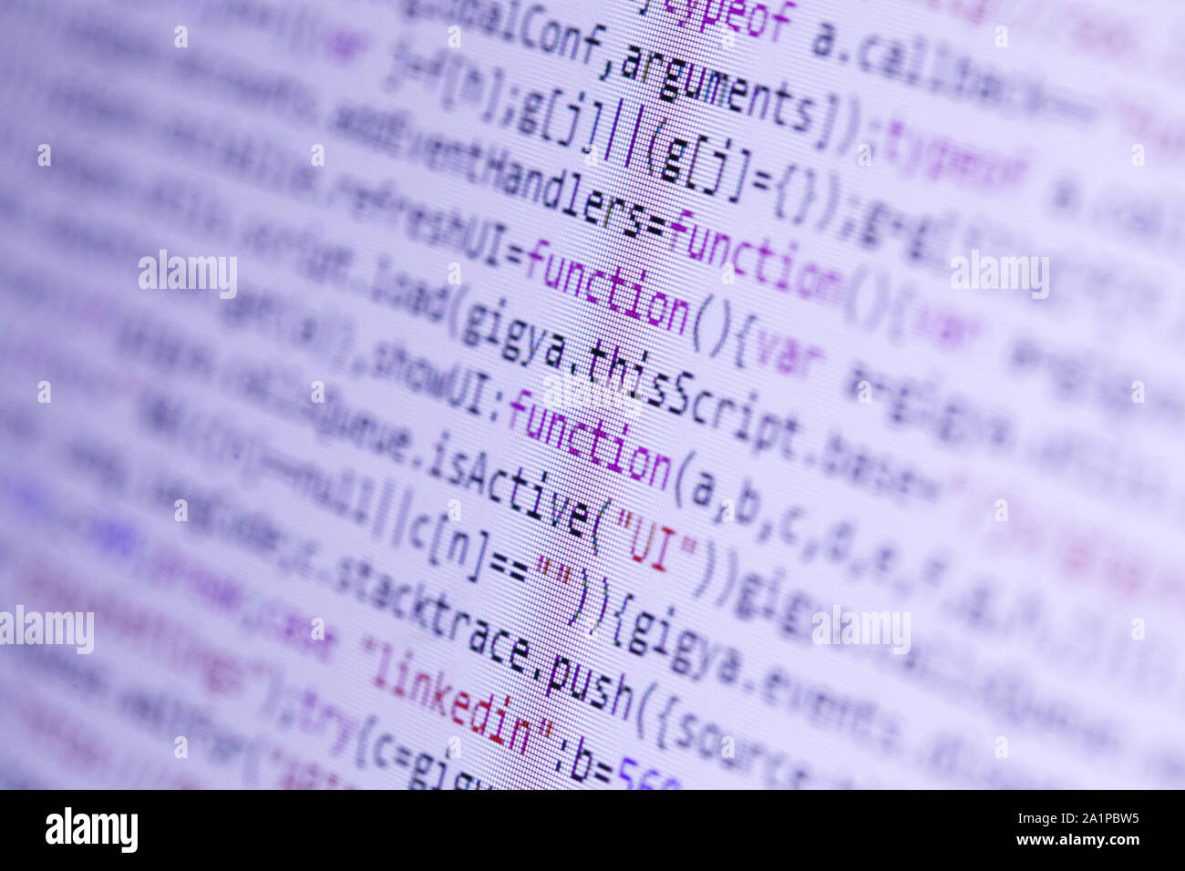 Close up of HTML codes on LED screen Stock Photo - Alamy