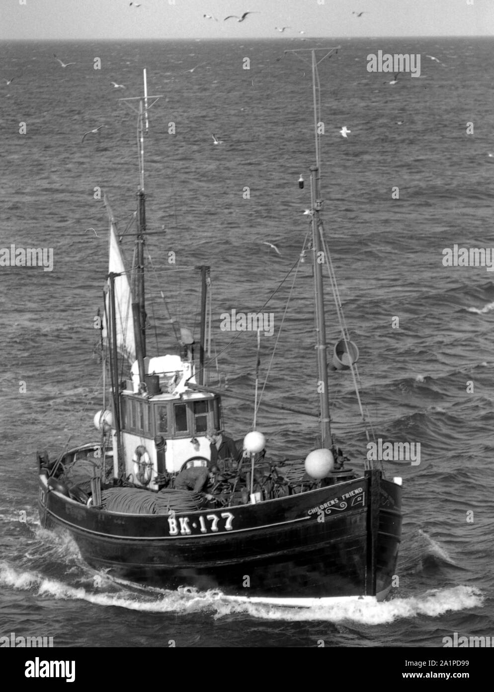 Childrens Friend, BK177, entering Seahouses harbour, Northumberland, 1972 Stock Photo