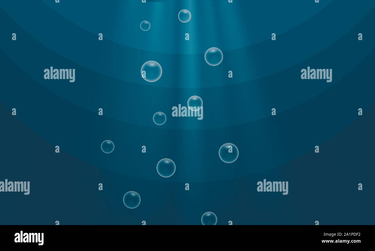 Underwater/undersea cartoon vector background. Stock Vector