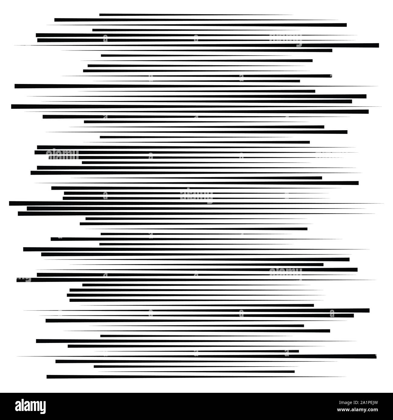 Random lines element. Random horizontal lines. Irregular straight