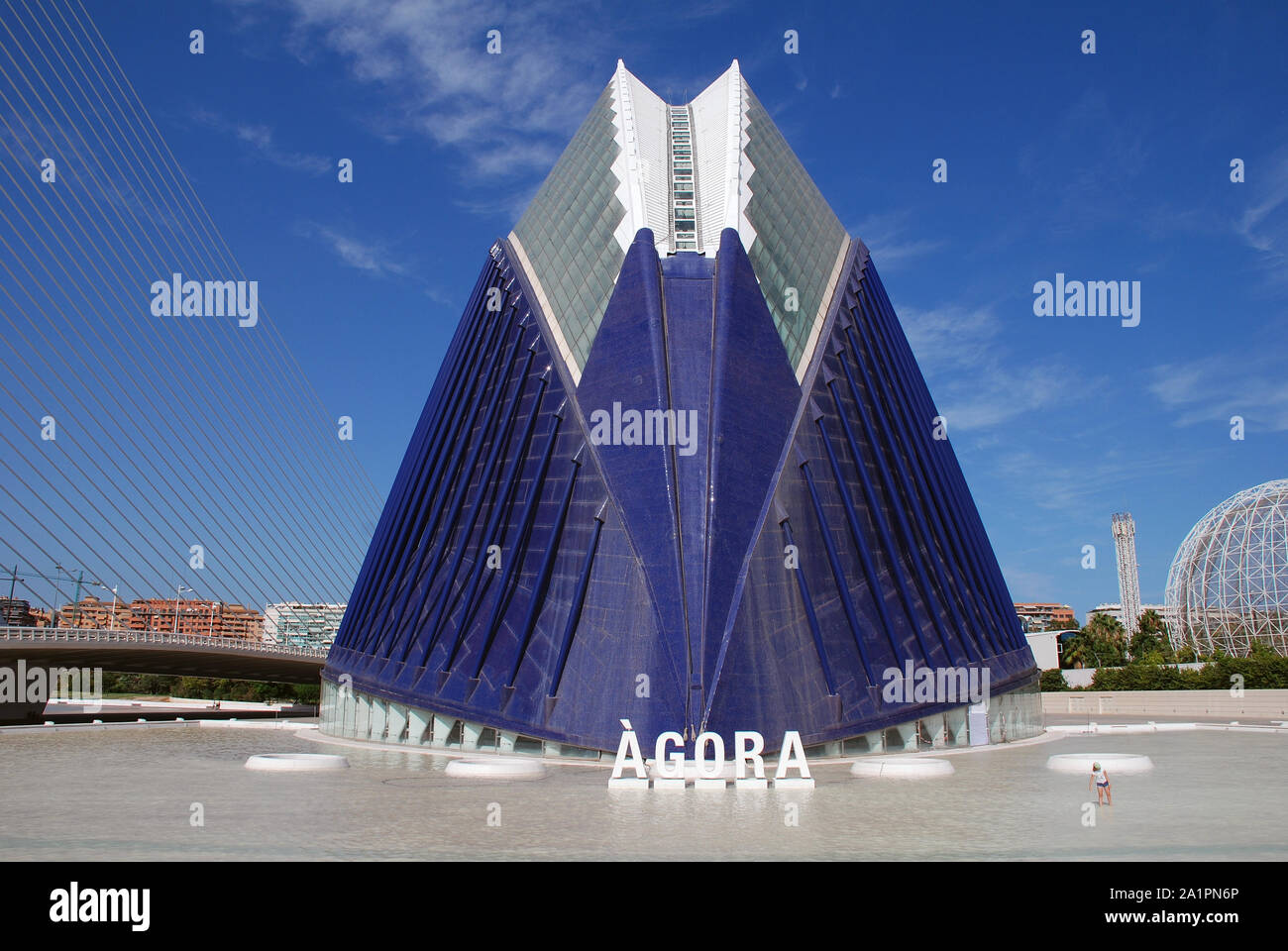 The Agora building at the City of Arts and Sciences in Valencia, Spain on September 5, 2019. Stock Photo