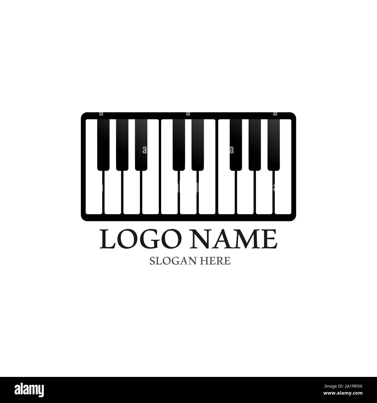 Piano icon vector ilustration template Stock Vector