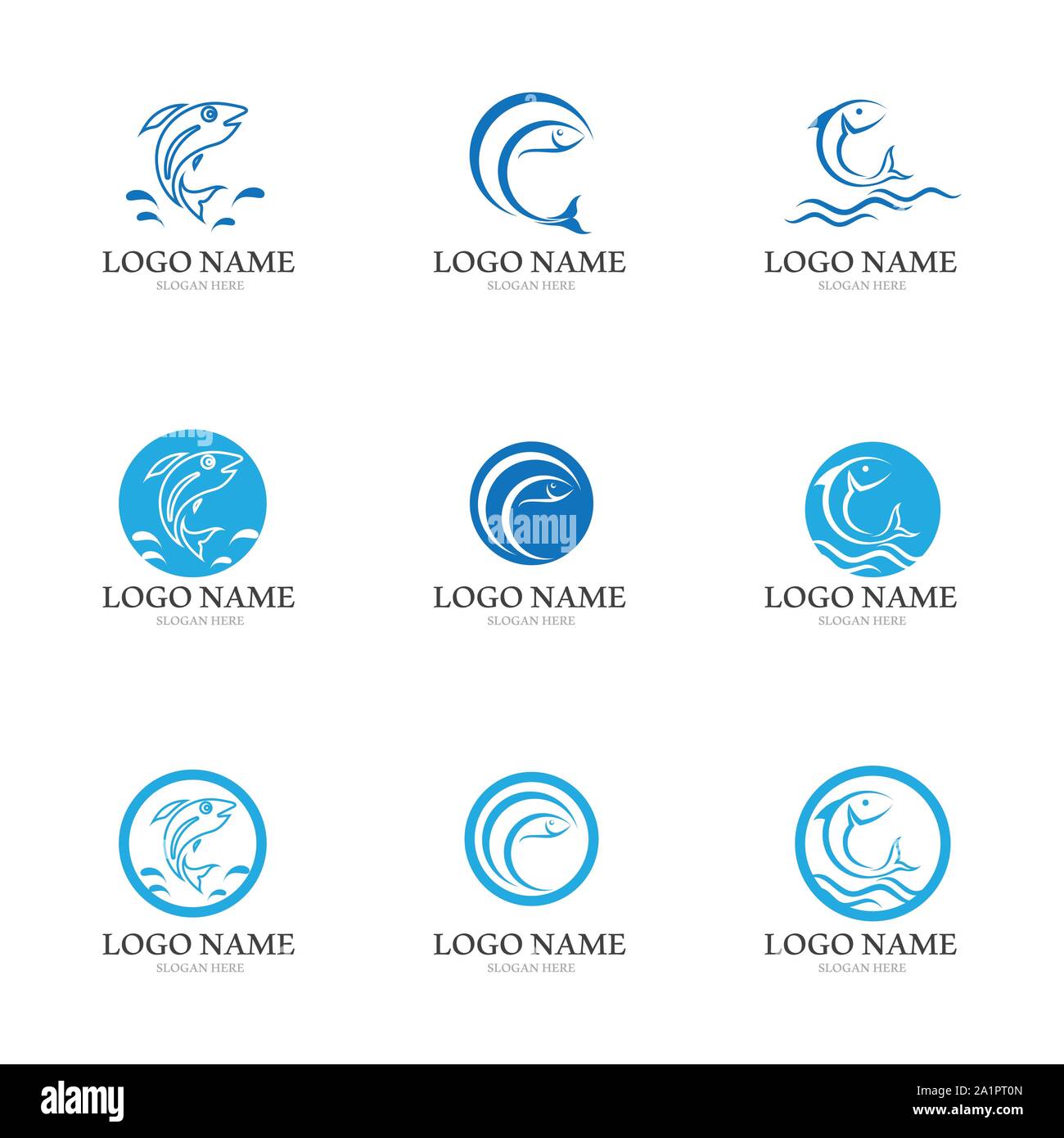 Fish logo template. Creative vector symbol Stock Vector Image & Art - Alamy