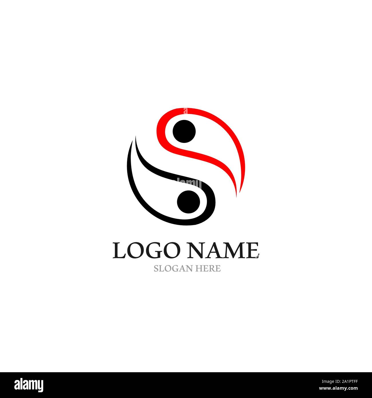 Yin yang logo icon vector Stock Vector Image & Art - Alamy