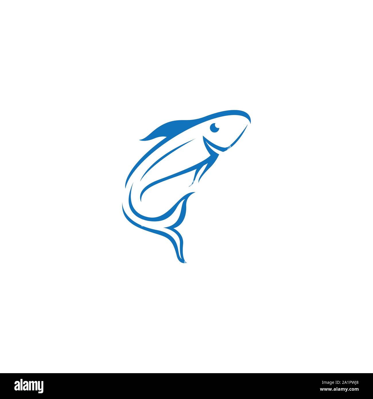 Fish jump Logo Template vector icon design Stock Vector Image & Art - Alamy