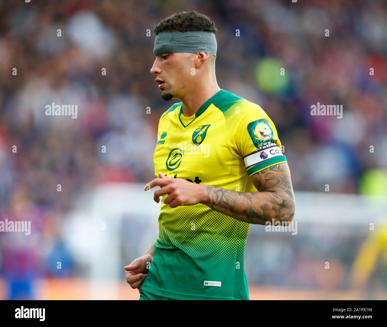 London, UK. 28th Sep, 2019. Norwich City's Ben Godfrey during English Premier League between Crystal Palace and Norwich City at Selhurst Park Stadium, London, England on 28 September 2019 Credit: Action Foto Sport/Alamy Live News Stock Photo