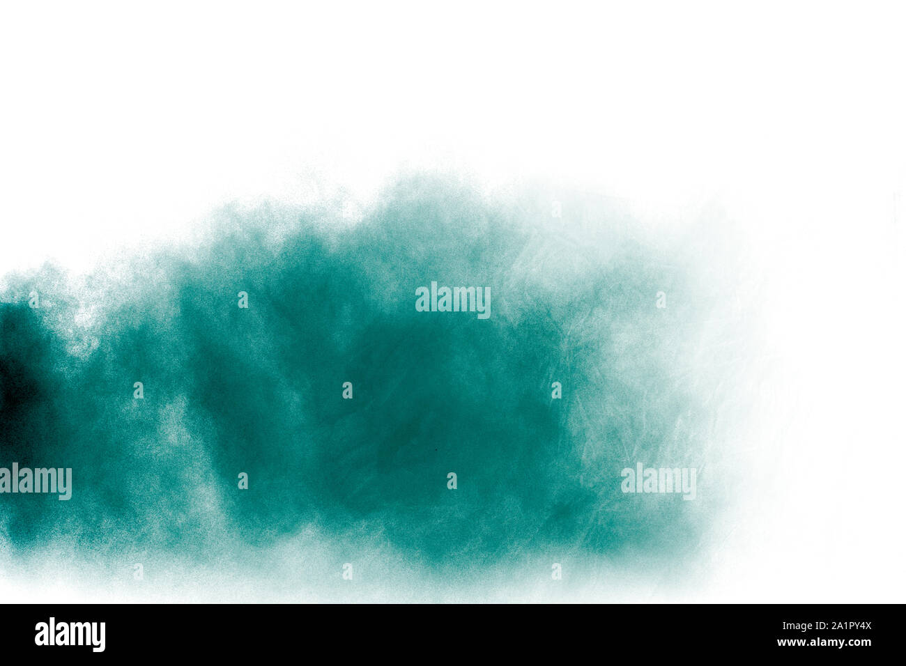 Green powder explosion on white background Stock Photo Alamy