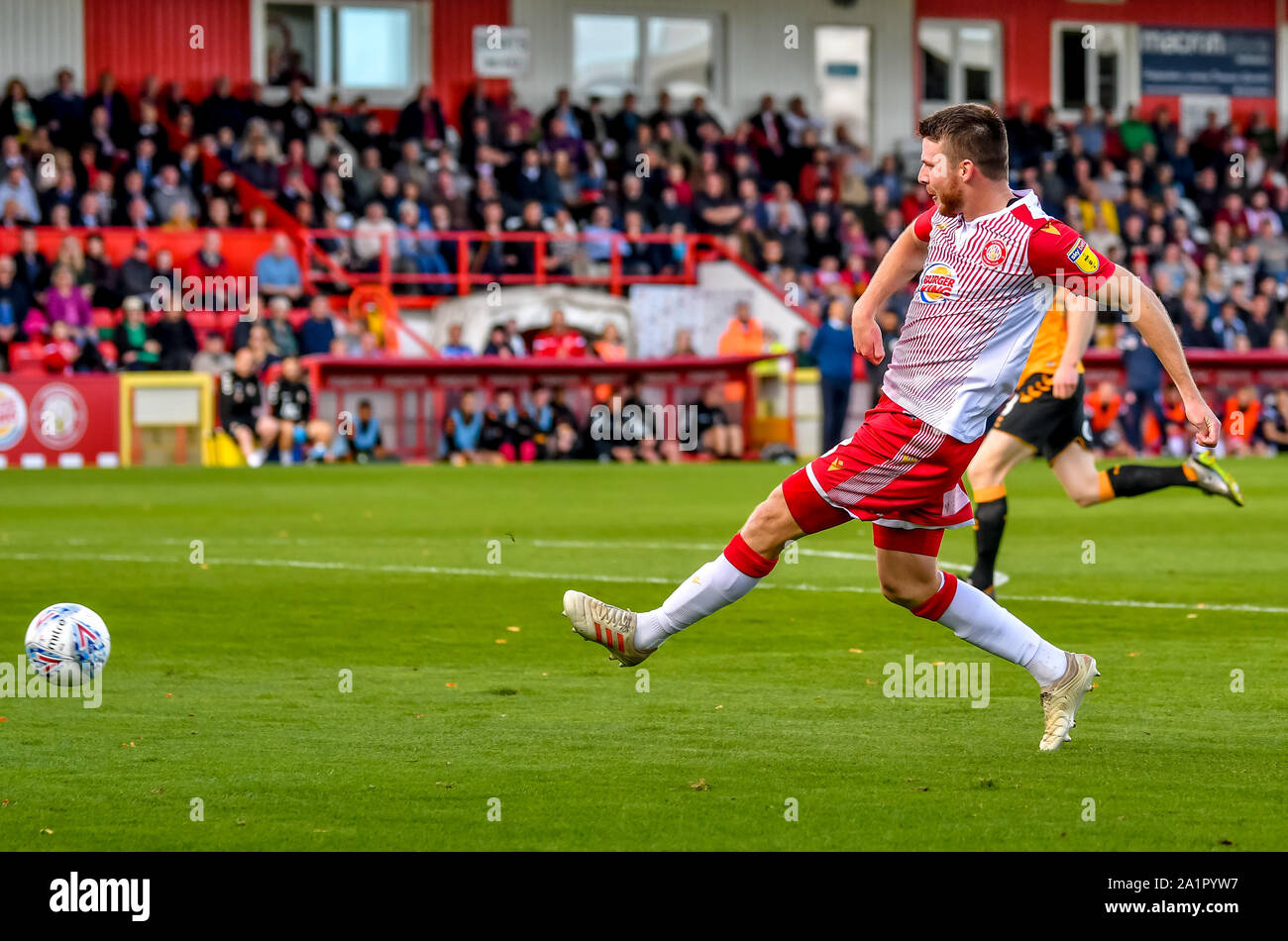 Stevenage, UK. 28th Sep, 2019. Christopher Stokes of Stevenage FC during the EFL Sky Bet League 2 match between Stevenage and Cambridge United at the Lamex Stadium, Stevenage, England on 28 September 2019. Photo by Phil Hutchinson. Editorial use only, license required for commercial use. No use in betting, games or a single club/league/player publications. Credit: UK Sports Pics Ltd/Alamy Live News Stock Photo