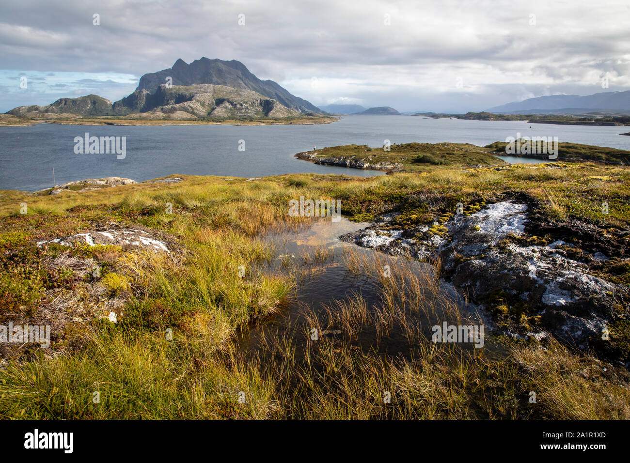 nature scenery on island Heroy, Norway, Nordland Stock Photo