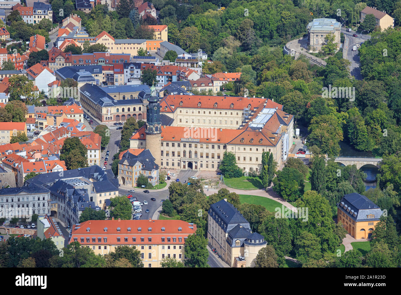 The castle in the historical centre of Weimar in Germany Stock Photo