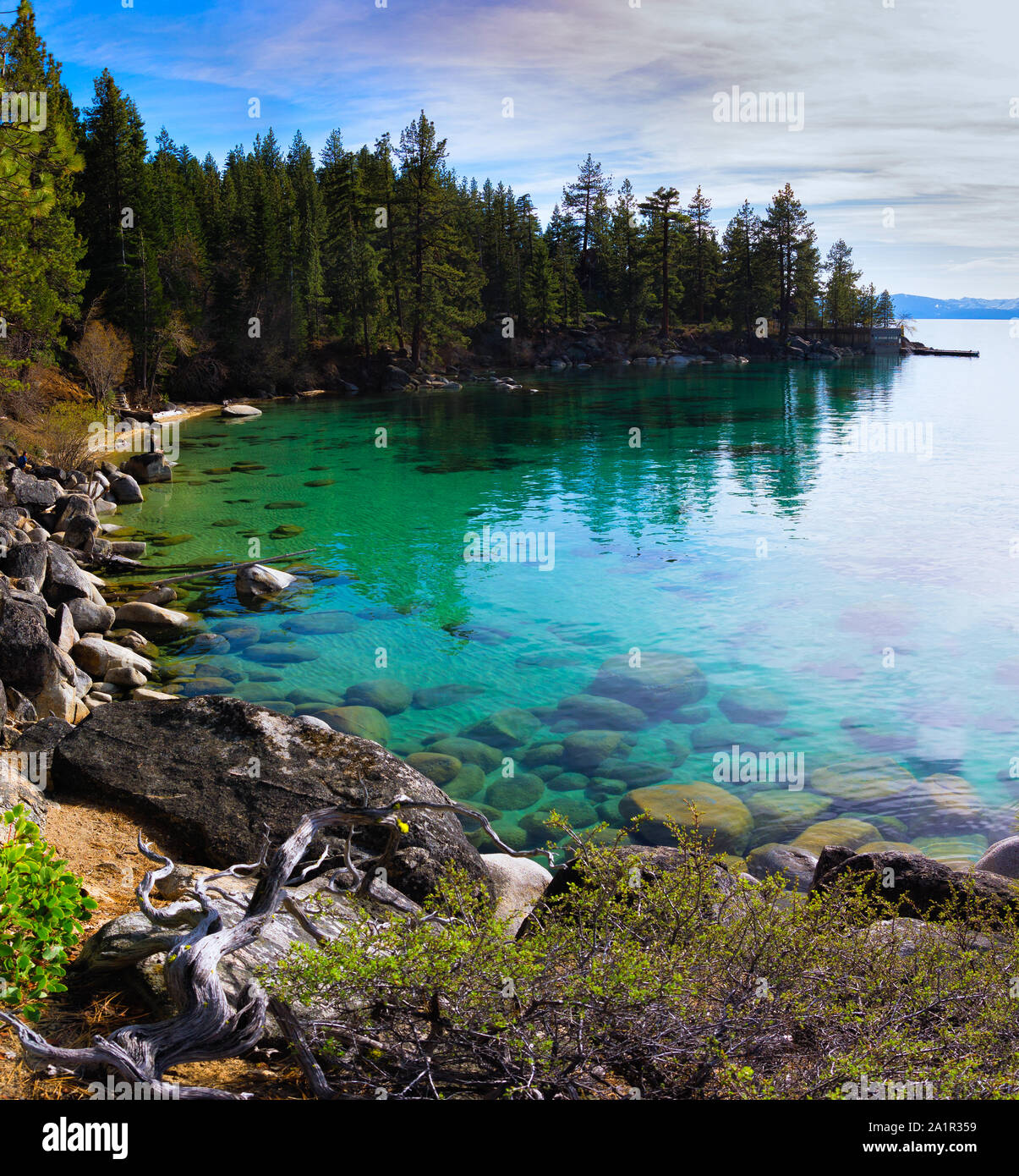 Amazing view of Lake Tahoe East Shore Stock Photo