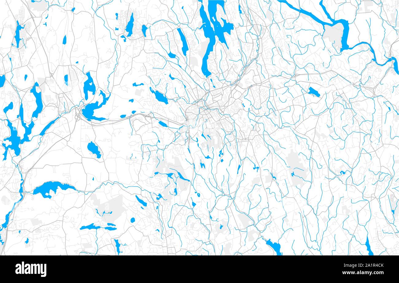 Rich detailed vector area map of Danbury, Connecticut, USA. Map ...