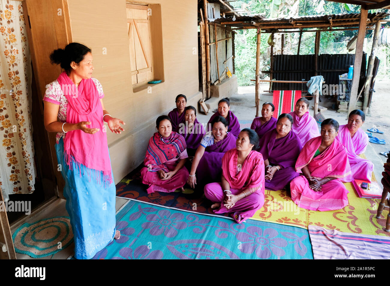Women have formed a self-help group to be economically more independent. Village Bagbari, State of Tripura, Northeast India Stock Photo
