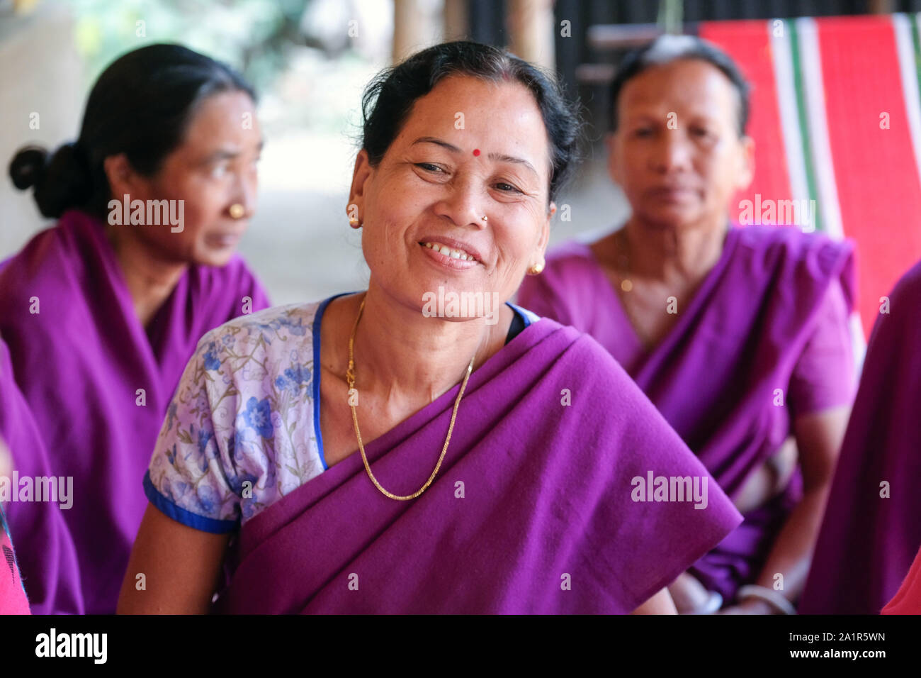 Women have formed a self-help group to be economically more independent. Village Bagbari, State of Tripura, Northeast India Stock Photo