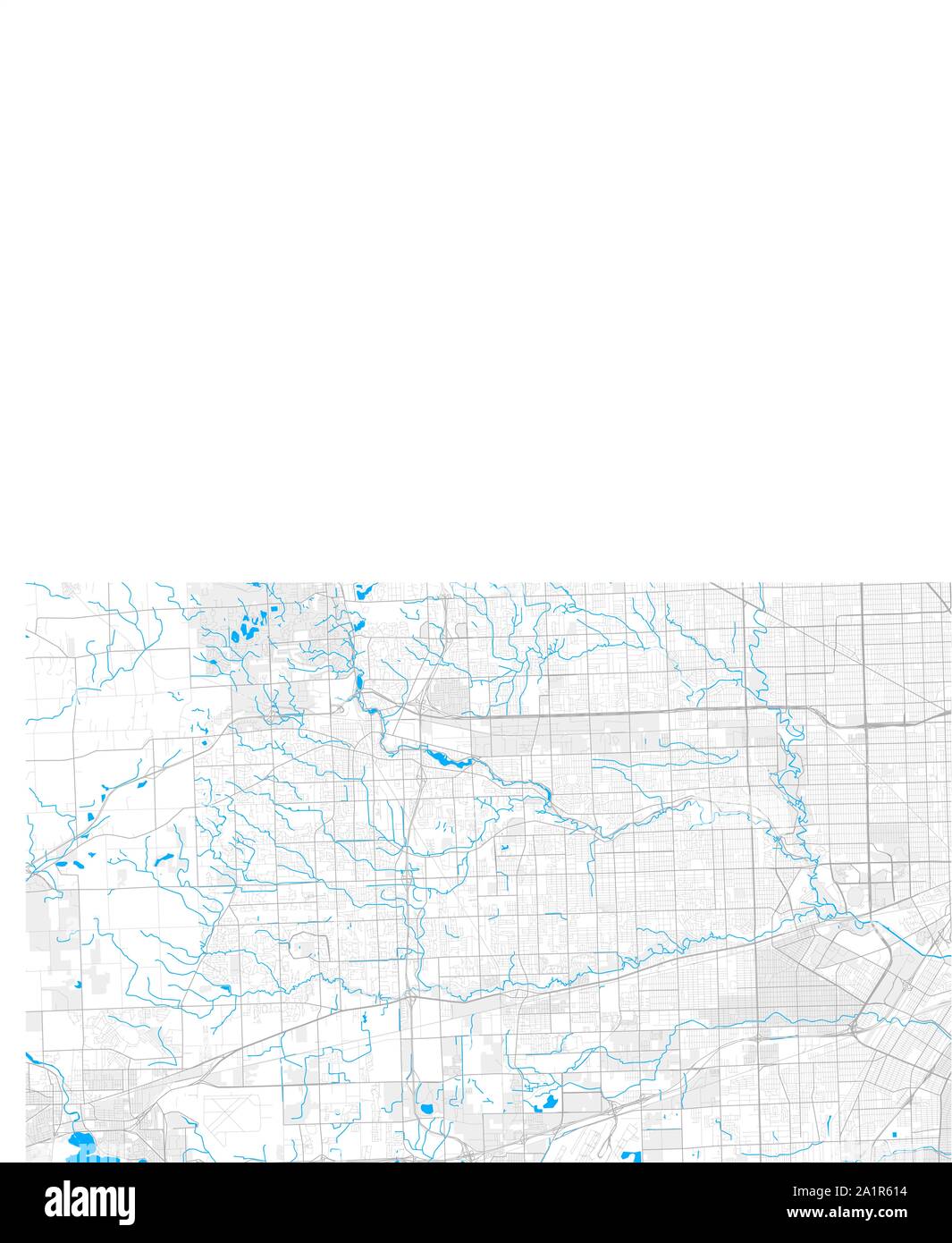 Rich detailed vector area map of Westland, Michigan, USA. Map template