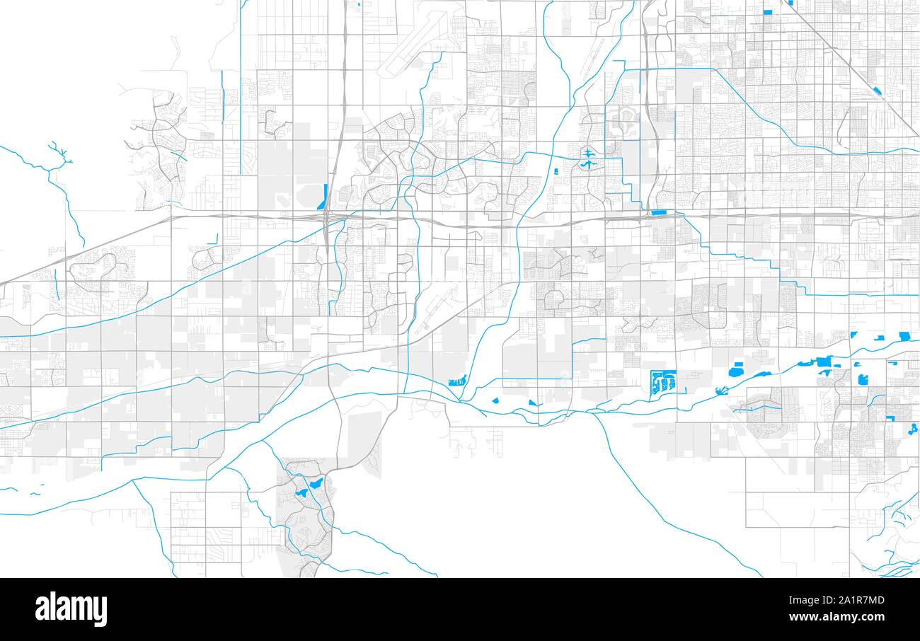 Rich detailed vector area map of Goodyear, Arizona, USA. Map template