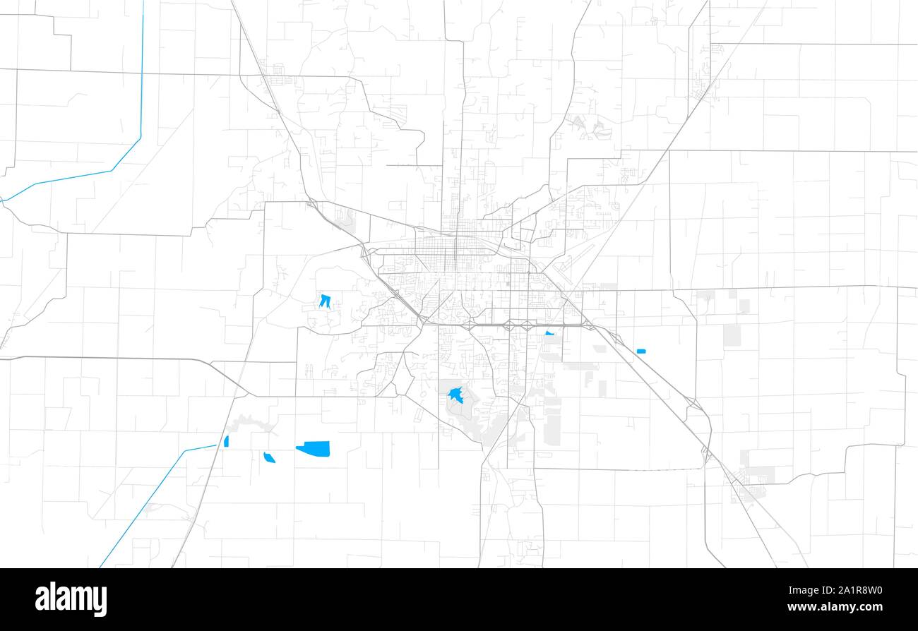 Rich detailed vector area map of Jonesboro, Arkansas, USA. Map template