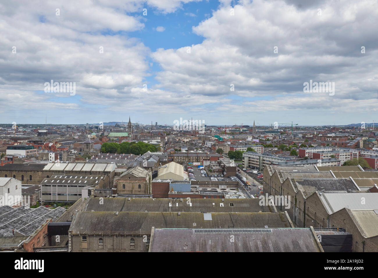 Ireland Trip (May 19-29, 2019) Dublin, Ireland. Guinness Beer Brewery. view of Dublin from brewery cafeteria Stock Photo