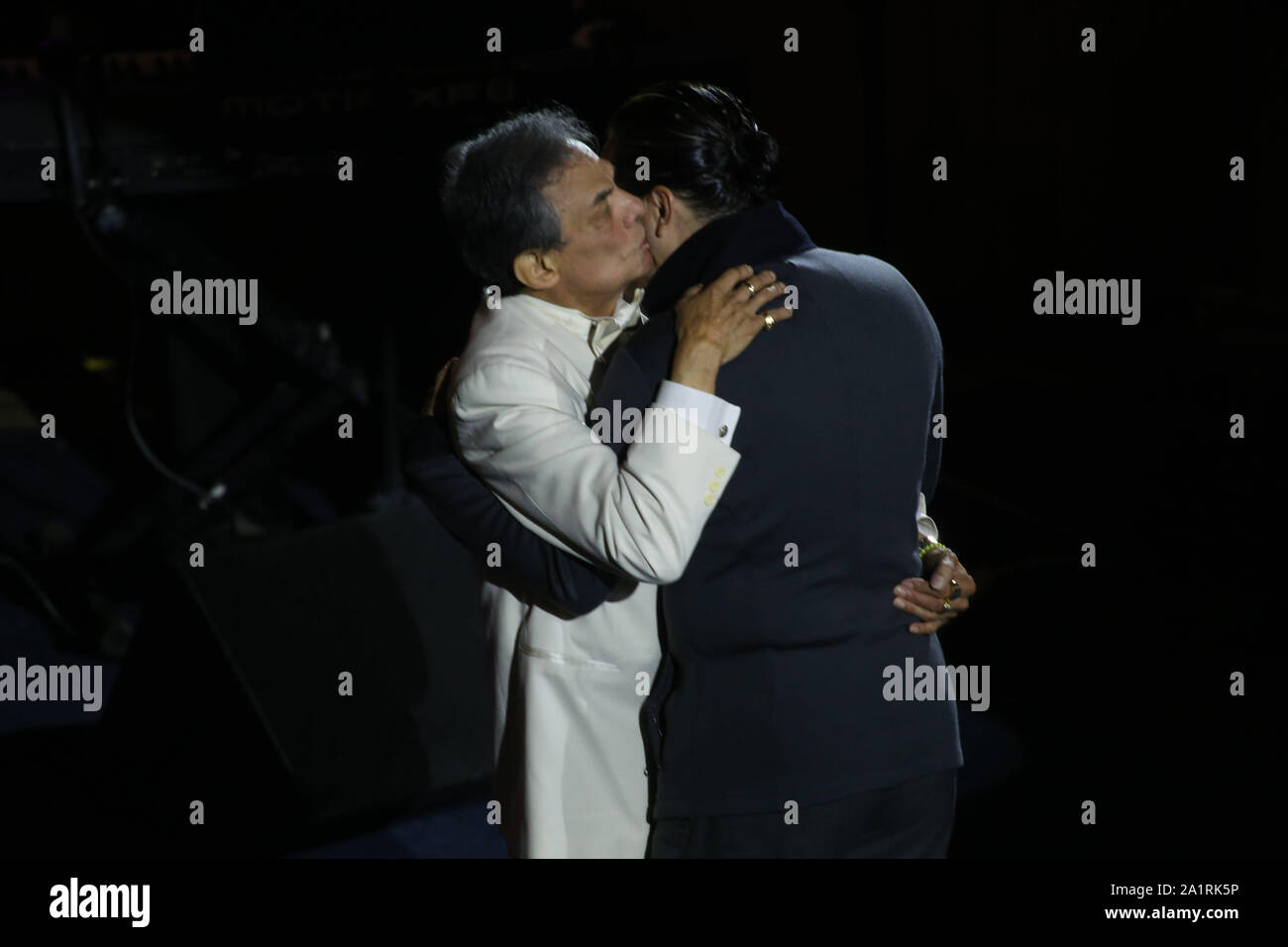 el principe d ela cancion mexicana Jose Jose y Cristian Castro durante