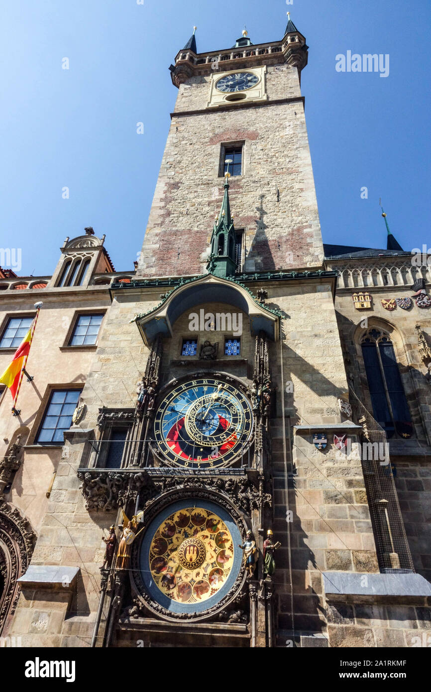 Prague Astronomical clock Old Town Hall Tower Prague sightseeing on Old